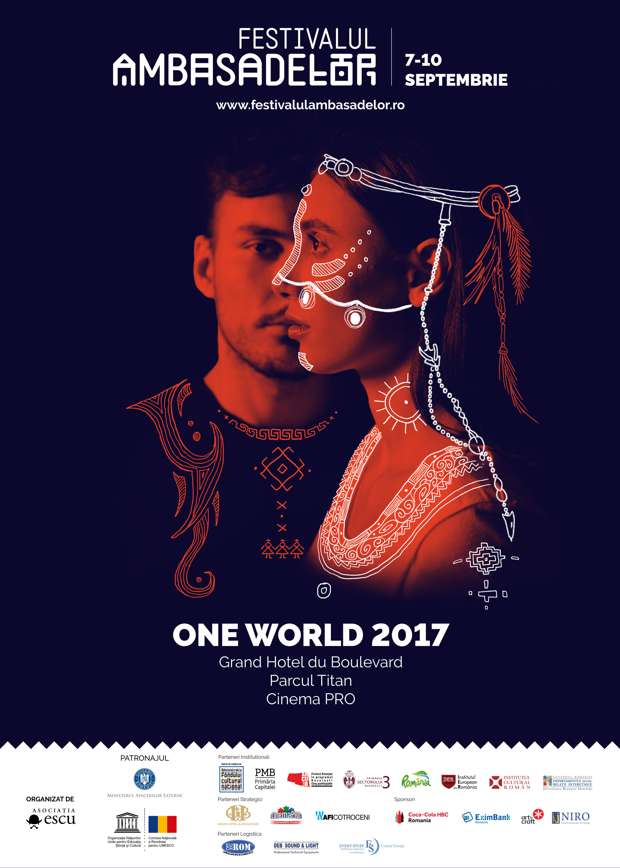  Festivalul Ambasadelor “One World” 2017, 7-10 septembrie 2017, ediția a III-a, Grand Hotel du Boulevard, Cinema PRO și Parcul Titan
